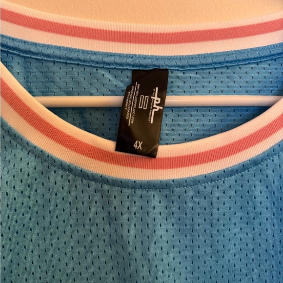 The Phluid Project Pride 365 Pink Letters Blue Jersey Size 4X NWT - Picture 4 of 5